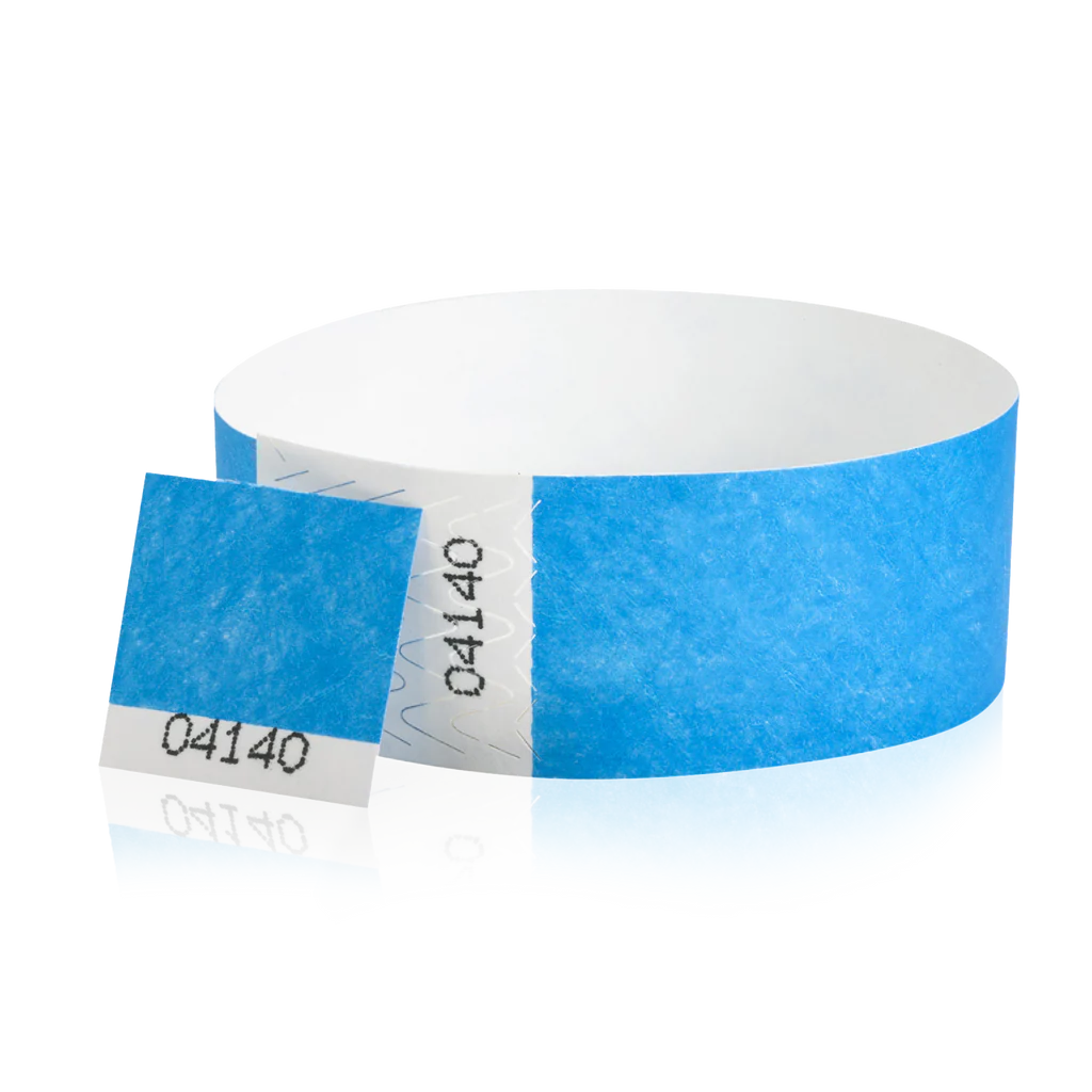 1-inch Tyvek detachable stub wristbands Canada – tear-off ticket wristbands for events and admissions