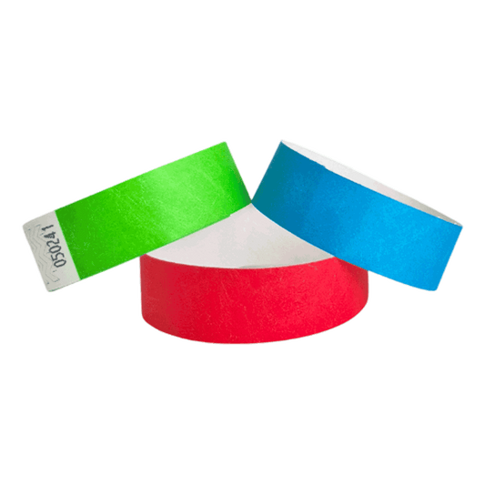 3/4 inch Tyvek wristbands solid colours Canada – economical event wristbands for crowd control and single-day entry