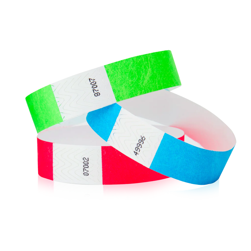 3/4 inch Tyvek wristbands solid colours Canada – economical event wristbands for crowd control and single-day entry