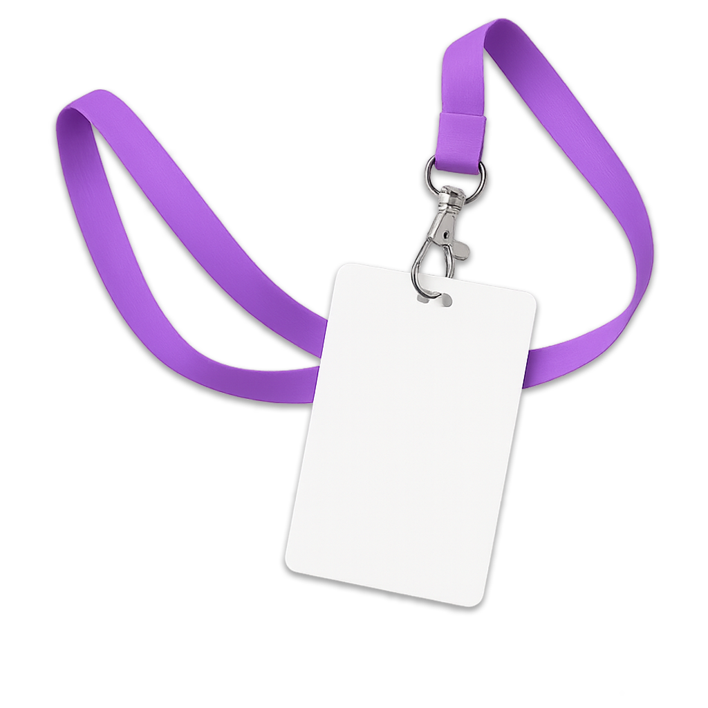 Custom lanyard with PVC ID card for events, security passes, and credentials Canada