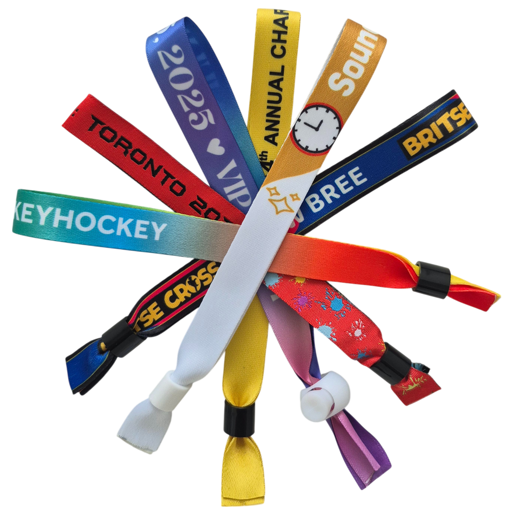 Custom cloth wristbands for Canadian festivals and brand promotions