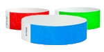 3/4 inch solid color Tyvek wristbands for one-day event admission