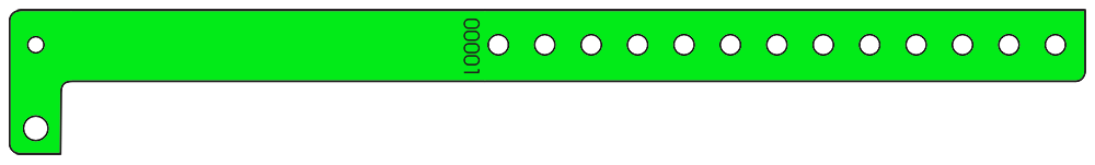 Plastic L-Shape Wristbands