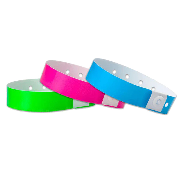 Plastic L-shape wristbands Canada – secure long-tab event wristbands for concerts and festivals