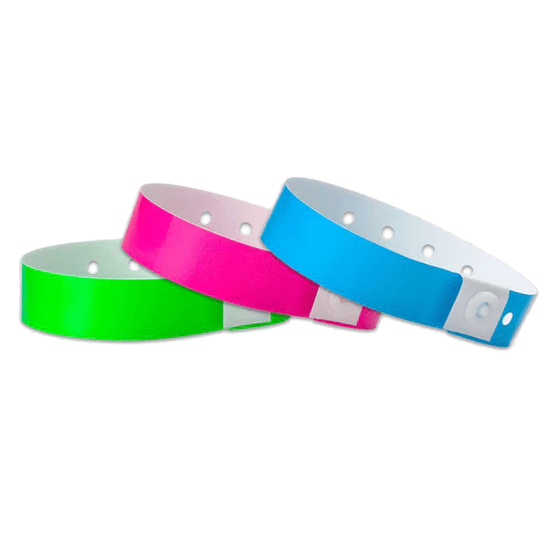 Plastic L-shape wristbands Canada – secure long-tab event wristbands for concerts and festivals