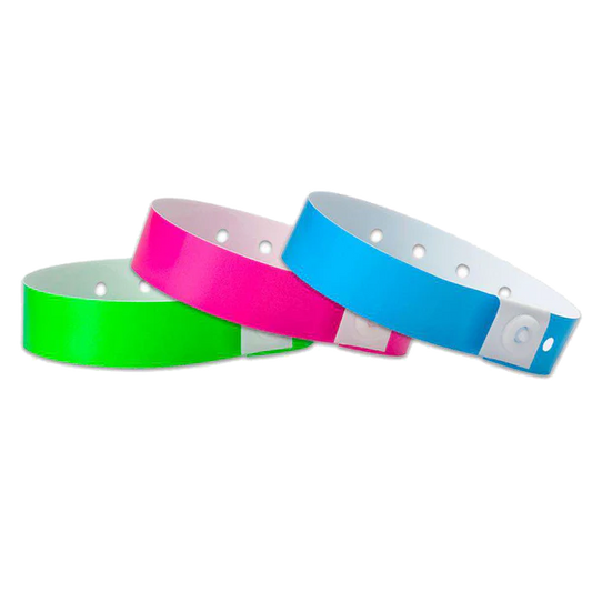 Plastic L-shape wristbands Canada – secure long-tab event wristbands for concerts and festivals