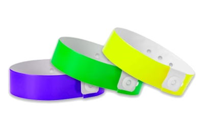 Vinyl L-shape wristbands Canada – strong waterproof plastic wristbands for venues and multi-day events