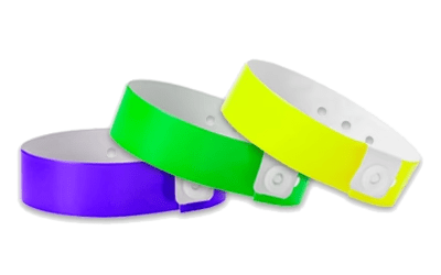 Vinyl L-shape wristbands Canada – strong waterproof plastic wristbands for venues and multi-day events