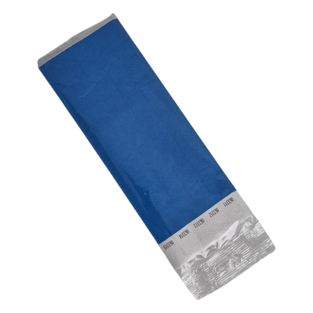 100 pack of blue tyvek wristbands for single day event