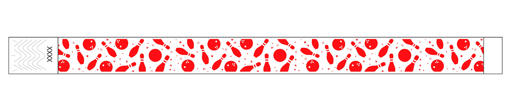 Bowling Fun - 3/4" Tyvek® Wristbands