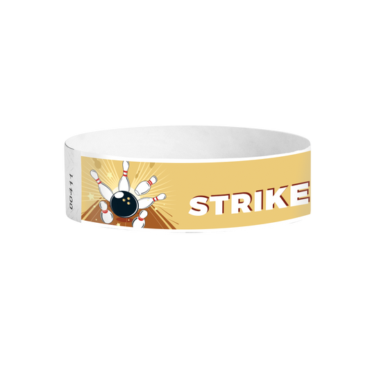 Bowling Retro Tyvek wristbands Canada – vintage bowling-themed event wristbands for parties and venues