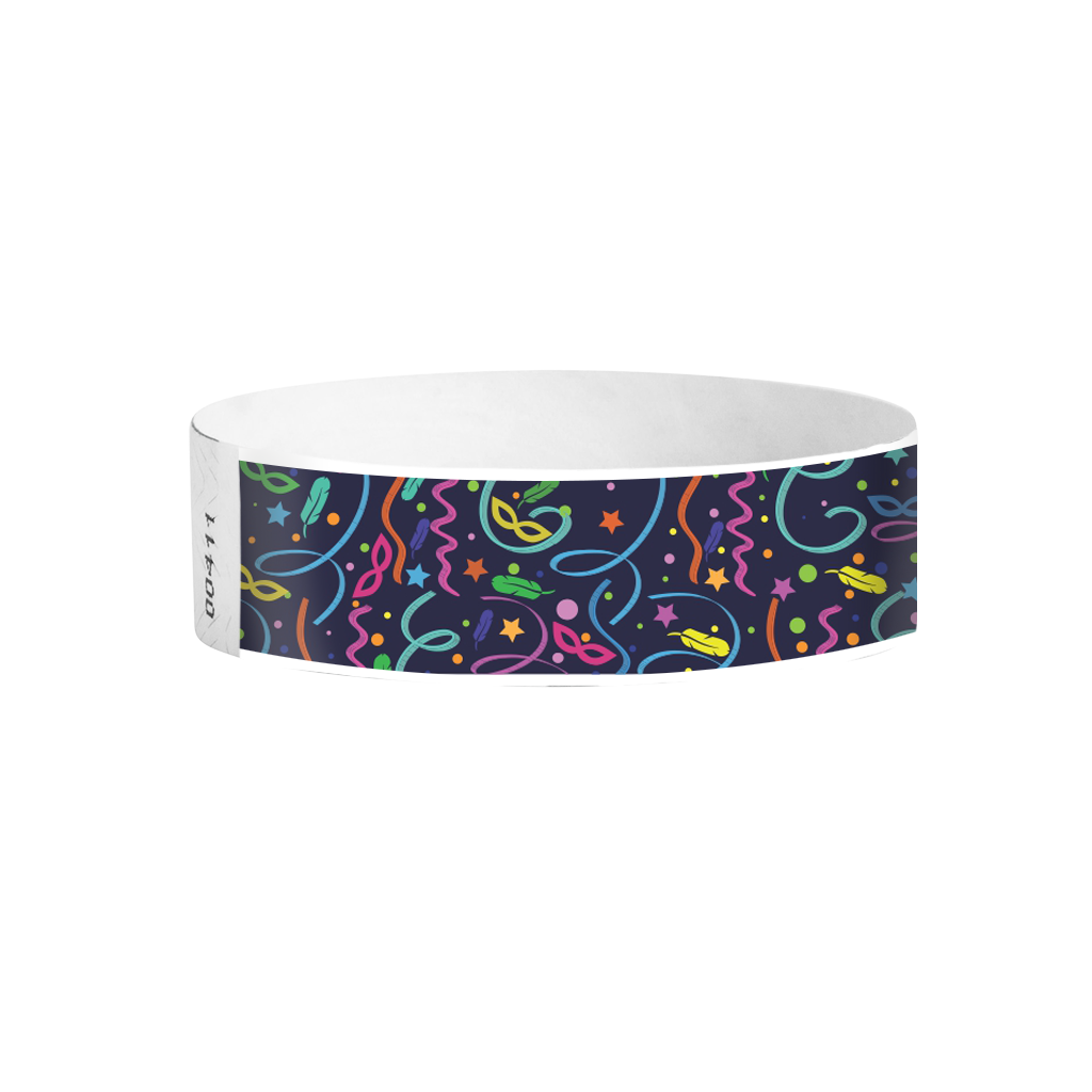 Carnival Nights Tyvek wristbands Canada – neon night-time carnival wristbands for festivals