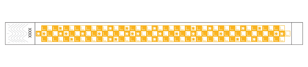Checkers- 3/4" Tyvek® Wristbands