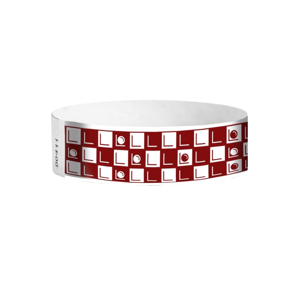 Checkers Tyvek wristbands Canada – red checkered wristbands for events and parties