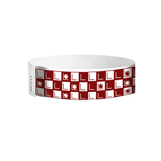 Checkers Tyvek wristbands Canada – red checkered wristbands for events and parties