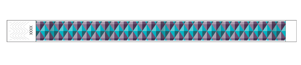 Geometric Diamonds Blue & Purple - 3/4" Tyvek® Wristbands