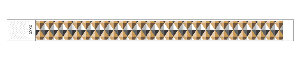 Geometric Diamonds Gold & Black - 3/4" Tyvek® Wristbands