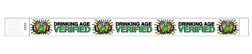 Drinking Age Verified – Beer Glass Green - 3/4" Tyvek® Wristbands