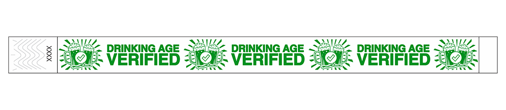 Drinking Age Verified – Beer Glass - 3/4" Tyvek® Wristbands