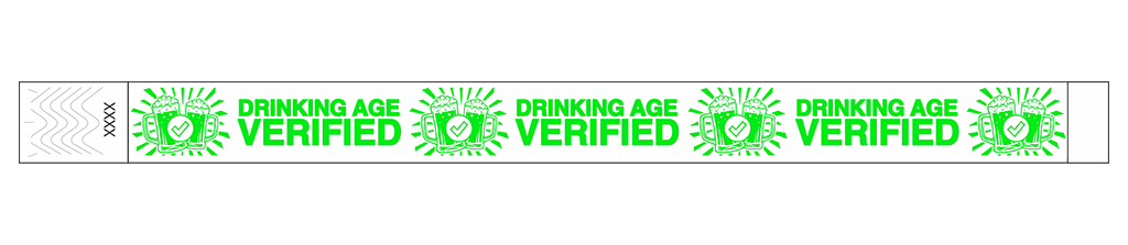 Drinking Age Verified – Beer Glass - 3/4" Tyvek® Wristbands