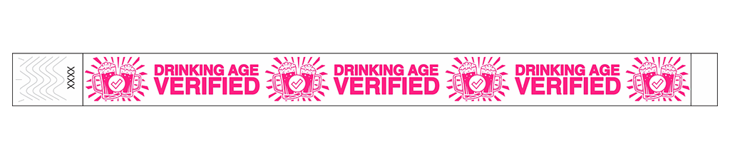 Drinking Age Verified – Beer Glass - 3/4" Tyvek® Wristbands