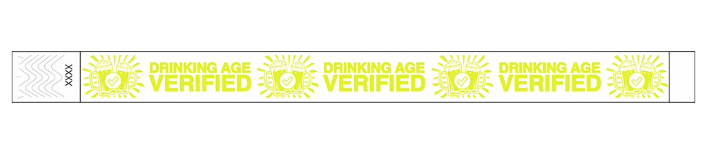 Drinking Age Verified – Beer Glass - 3/4" Tyvek® Wristbands