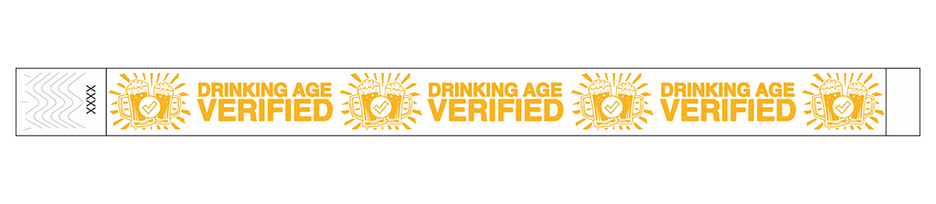 Drinking Age Verified – Beer Glass - 3/4" Tyvek® Wristbands