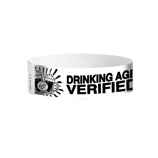 Drinking Age Verified beer glass Tyvek wristbands Canada – age check event wristbands