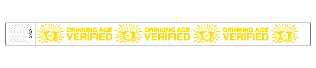 Drinking Age Verified – Beer Glass - 3/4" Tyvek® Wristbands