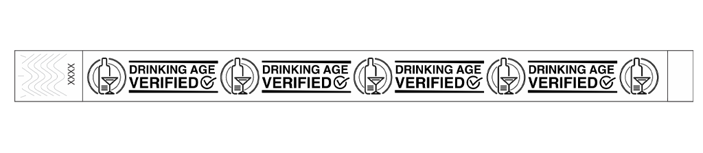 Drinking Age Verified – Cocktail Glass - 3/4" Tyvek® Wristbands
