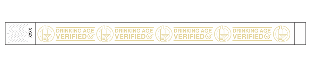 Drinking Age Verified – Cocktail Glass - 3/4" Tyvek® Wristbands