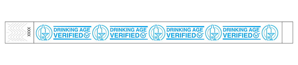 Drinking Age Verified – Cocktail Glass - 3/4" Tyvek® Wristbands