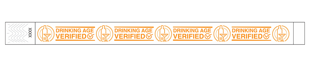 Drinking Age Verified – Cocktail Glass - 3/4" Tyvek® Wristbands
