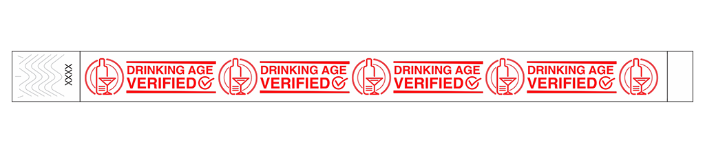 Drinking Age Verified – Cocktail Glass - 3/4" Tyvek® Wristbands