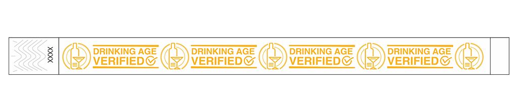 Drinking Age Verified – Cocktail Glass - 3/4" Tyvek® Wristbands