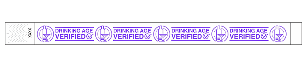 Drinking Age Verified – Cocktail Glass - 3/4" Tyvek® Wristbands