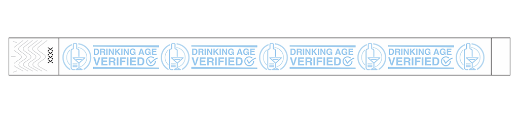 Drinking Age Verified – Cocktail Glass - 3/4" Tyvek® Wristbands