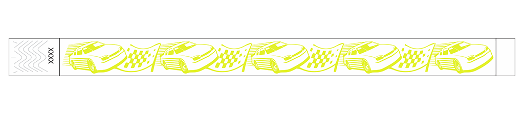 Fast Lane Racecar - 3/4" Tyvek® Wristbands