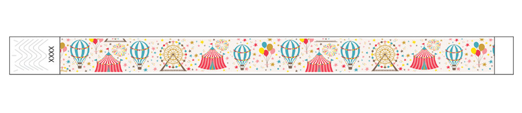 Festivals Big Top (Full Color) - 3/4" Tyvek® Wristbands