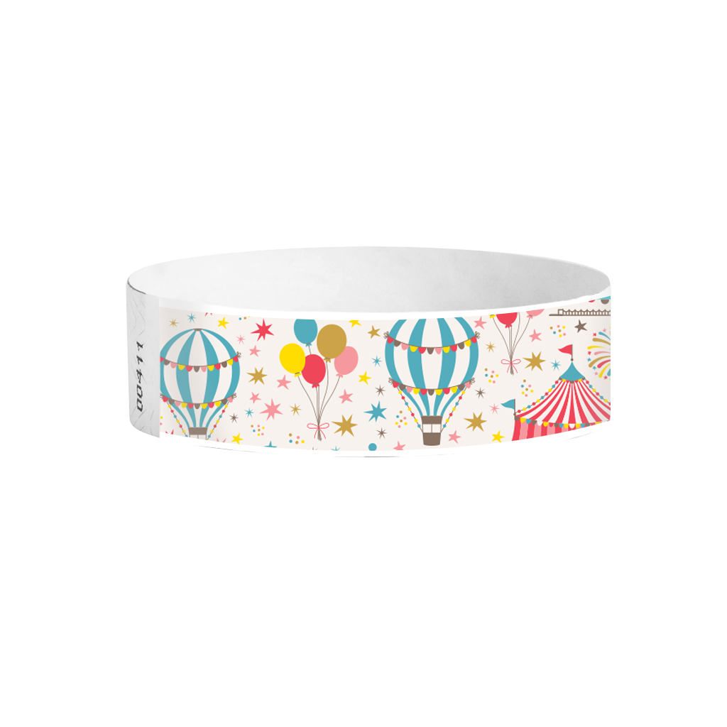 Festivals Big Top full-colour Tyvek wristbands Canada – colourful circus wristbands
