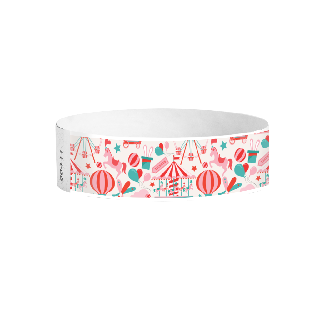 Festivals Funfair full-colour Tyvek wristbands Canada – bright carnival funfair wristbands