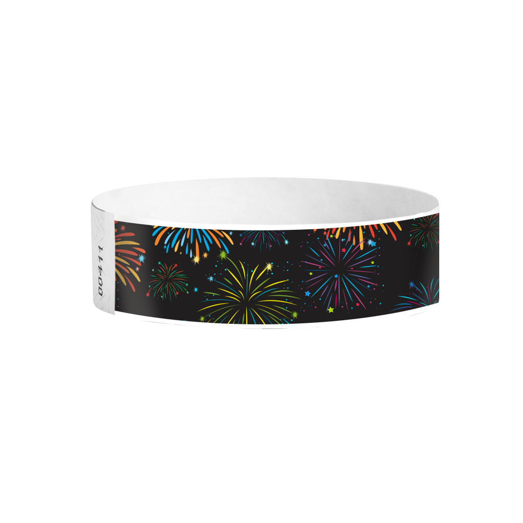 Fireworks Tyvek wristbands Canada – night sky fireworks pattern for celebrations and festivals