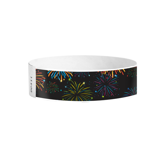 Fireworks Tyvek wristbands Canada – night sky fireworks pattern for celebrations and festivals