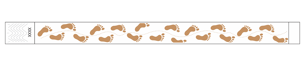 Footprint - 3/4" Tyvek® Wristbands