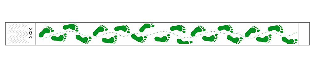 Footprint - 3/4" Tyvek® Wristbands