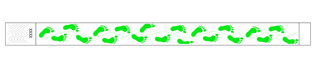 Footprint - 3/4" Tyvek® Wristbands