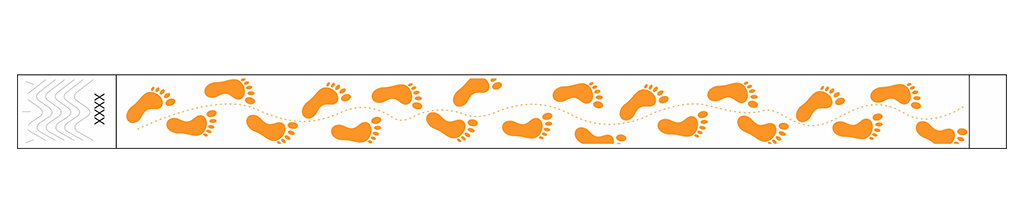 Footprint - 3/4" Tyvek® Wristbands