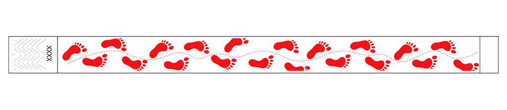 Footprint - 3/4" Tyvek® Wristbands