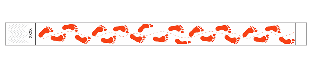 Footprint - 3/4" Tyvek® Wristbands