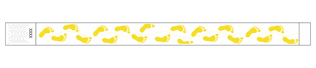 Footprint - 3/4" Tyvek® Wristbands